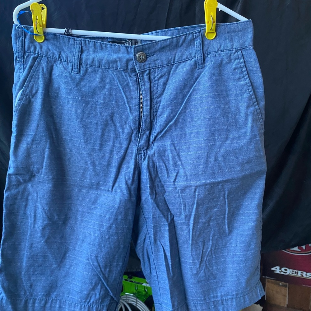 Retrofit Blue Flat Front Men's Shorts